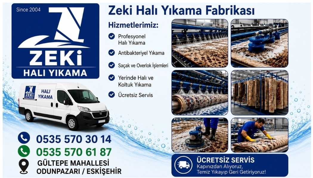 Odunpazarı Güzeltepe Mahallesi halı yıkama
